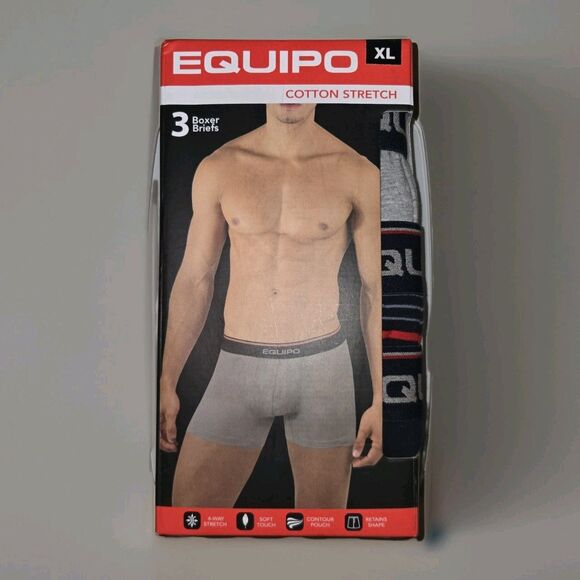 Equipo Men's 3-Pack Boxer Briefs Sz XL Cotton Stretch - Picture 1 of 3